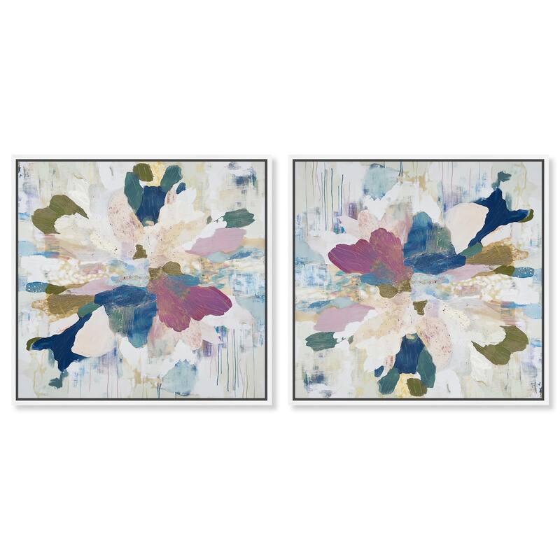 Oneiric Circles II Canvas by Art Remedy - 24" x 36" - Silver