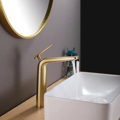 Elevated Single Hole Single Handle Bathroom Faucet
