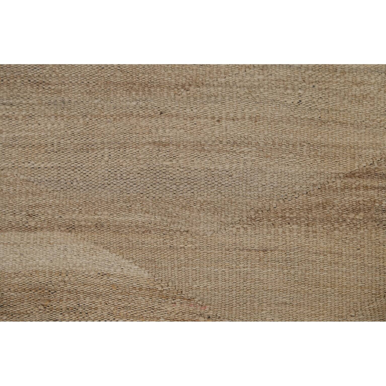 Neutral Kilim Contemporary Area Rug Reversible Carpet 4'6''x 6'5