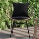 preview thumbnail 12 of 22, Indoor/Outdoor Rattan Rope Bistro Set, Glass Top Table & Cushions