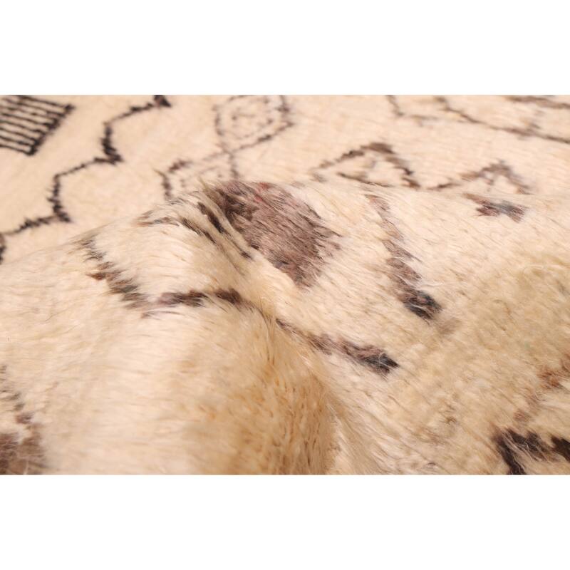 ECARPETGALLERY Hand-knotted Pak Finest Marrakesh Beige Wool Rug - 5'11 x 7'9