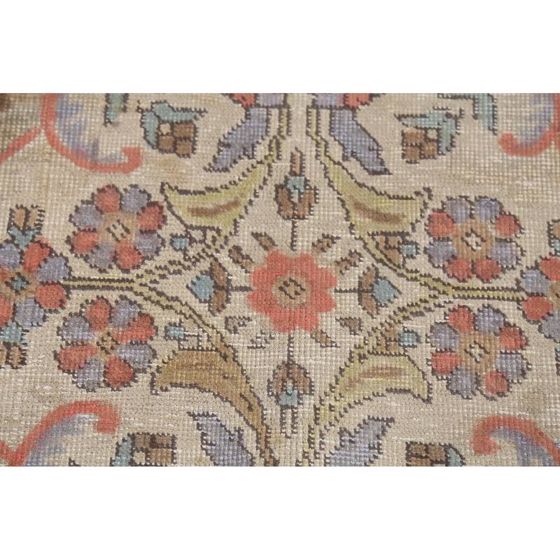 Tabriz Persian Vintage Area Rug Handmade Traditional Wool Carpet - 9'3"x 12'5"