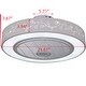 preview thumbnail 6 of 7, Enclosed Smart LED Flush Mount Low Profile Round Ceiling Fan - 22"