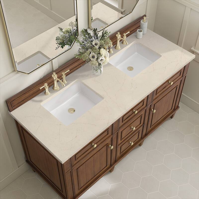 James Martin Vanities 424-V60D-3EMR Lorelai 60" Double Basin Wood