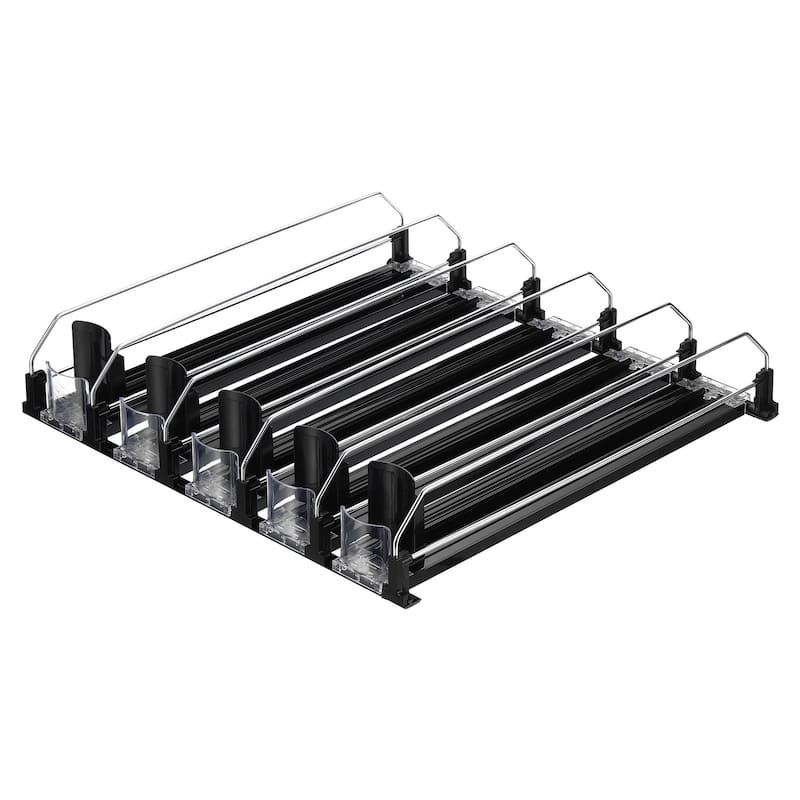 5pcs Self-Pushing Soda Can Dispenser Drink Organizer for Vending Machine, Black