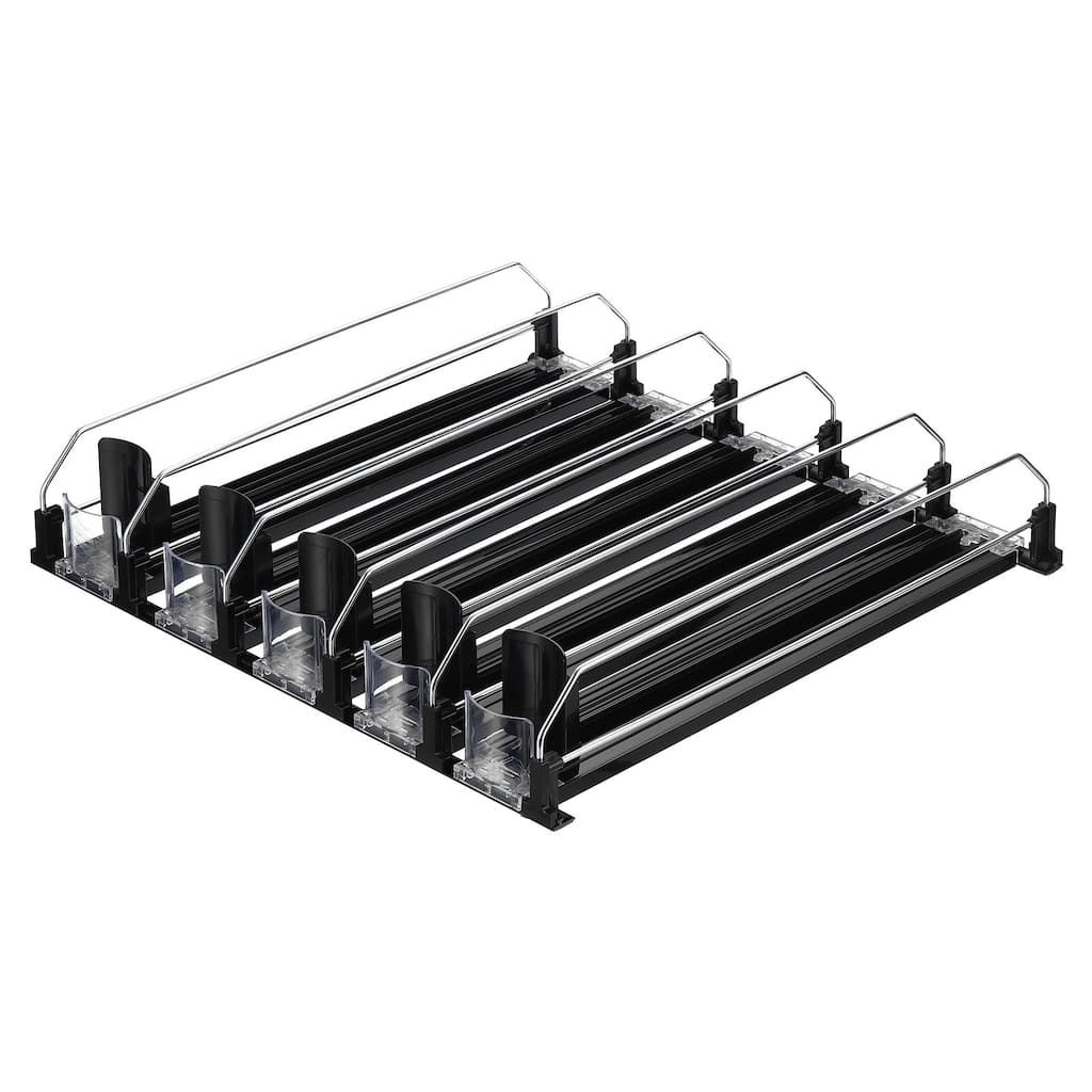 5pcs Self-Pushing Soda Can Dispenser Drink Organizer for Vending Machine, Black