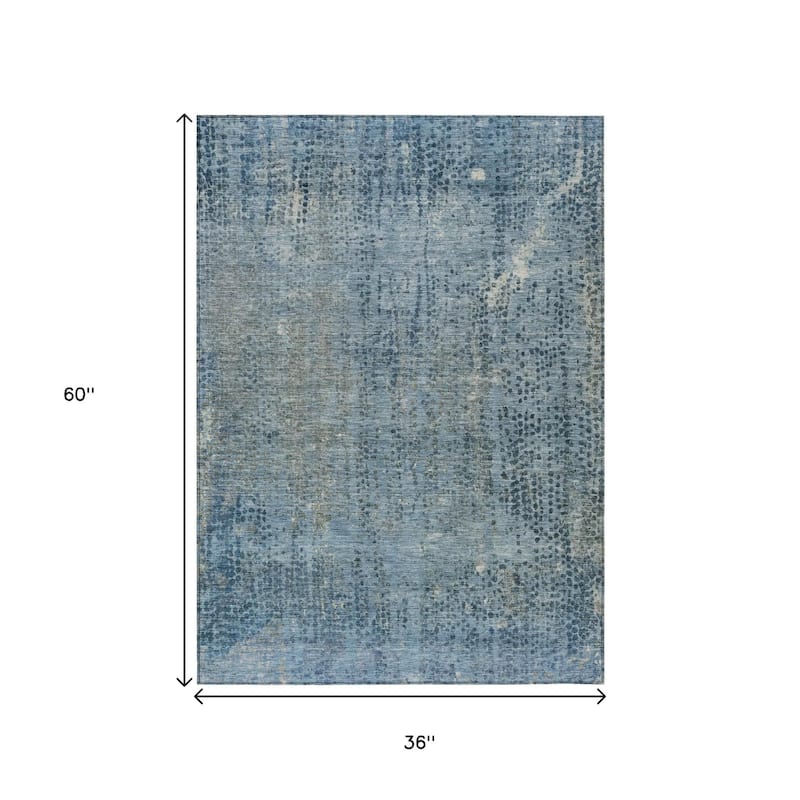 HomeRoots Abstract Transitional Rectangle Outdoor Rug