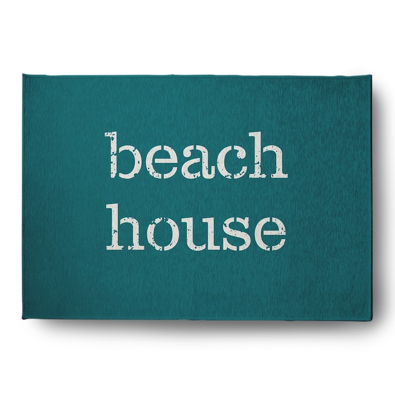 Beach House Nautical Indoor/Outdoor Rug - Ocean Teal - 5' x 7'