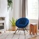 preview thumbnail 4 of 32, Modern Velvet Tufted Back Round Accent Rocking Chair for Teenager