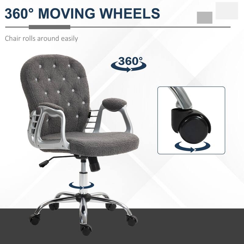 Comfortable and Adjustable Home Office Chair with Ergonomic Design and Swivel Wheels