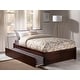 preview thumbnail 1 of 7, Concord Full Platform Bed with Twin Trundle Bed in Walnut