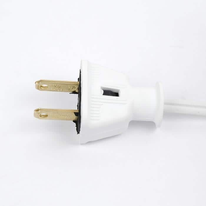 Novelty Lights Heavy Duty Male and Female Plugs, White, 15 Amp Rating - Male Plug