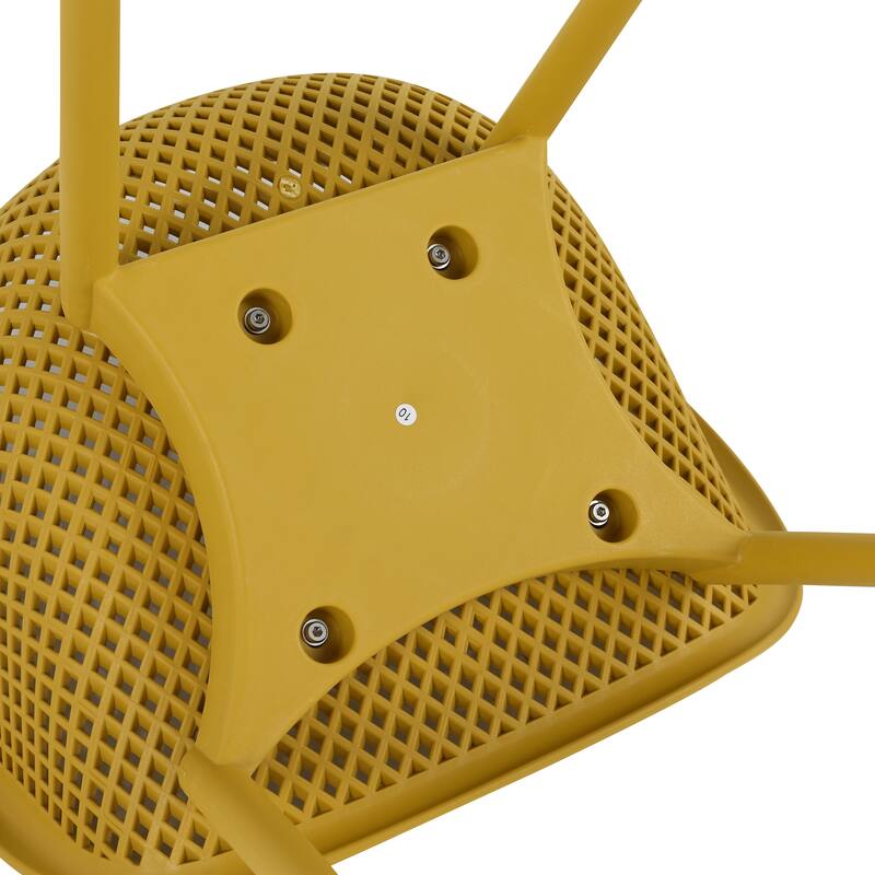 BNK Modern All-Weather PP Plastic Armchair With Mesh Hollow-Out, Indoor/Outdoor (Set of 2)