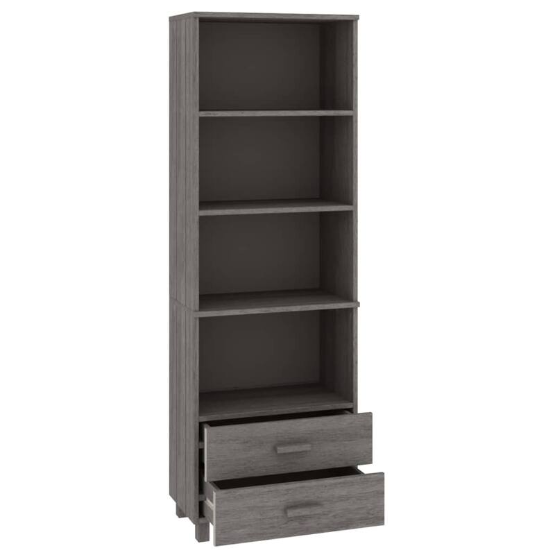 vidaXL Cabinet Bookshelf Entryway Cabinet with Storage HAMAR Solid Wood Pine - 23.6"x13.8"x70.9"