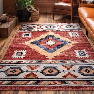 Well Woven Tulsa Lea Southwestern Tribal Area Rug