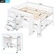 preview thumbnail 4 of 6, Versatile Full Loft Bed with Rolling Desk, Drawers, and Shelves