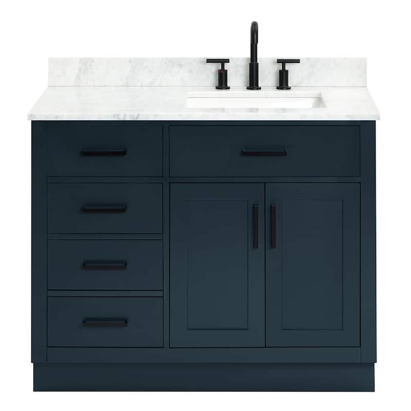 Ariel T043SRCW2RVO Hepburn 43" Free Standing Single Basin Vanity Set - Midnight Blue
