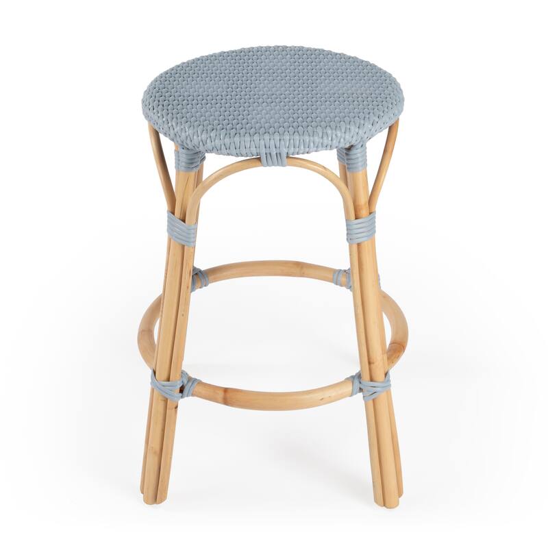Tobias 24" Rattan Round Counter Stool