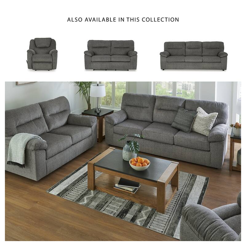 Signature Design by Ashley Bindura Mineral Glider Loveseat - 72" W x 42" D x 42" H