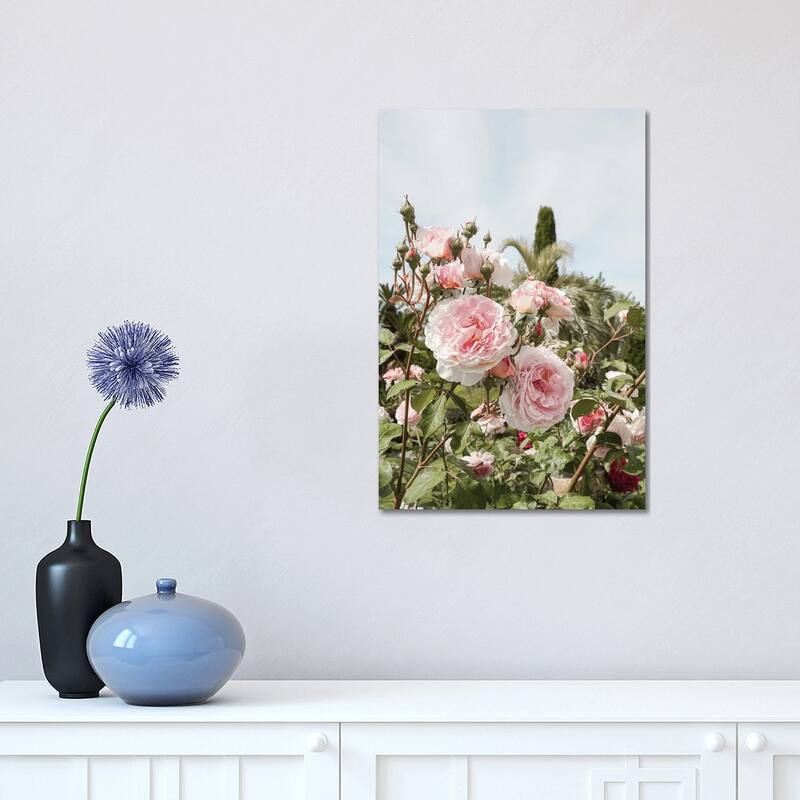 iCanvas "Pink Roses Garden" by Henrike Schenk Canvas Print - 18x12x1.5