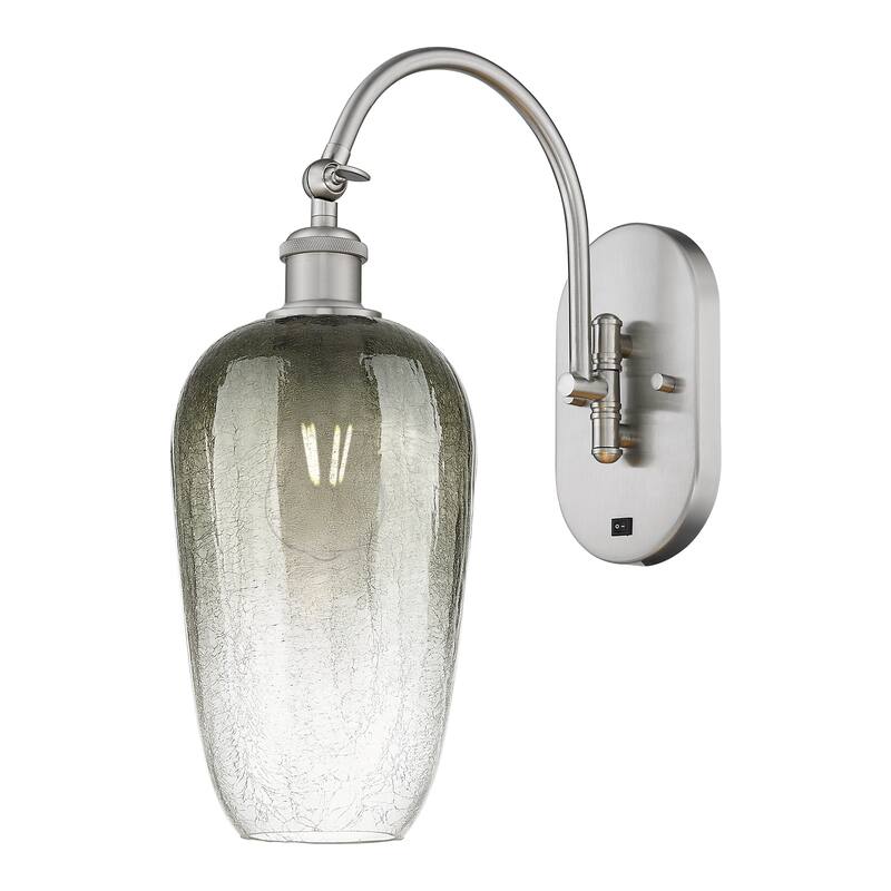 Innovations Lighting Endless Possibilities Ballston - Brookhaven Flute - 1 Light 7" Swiveling Sconce - Slate/Brushed Satin Nickel