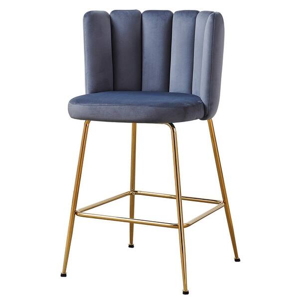 Best Master Furniture Velvet Upholstered 26 Inch Counter Height Stool