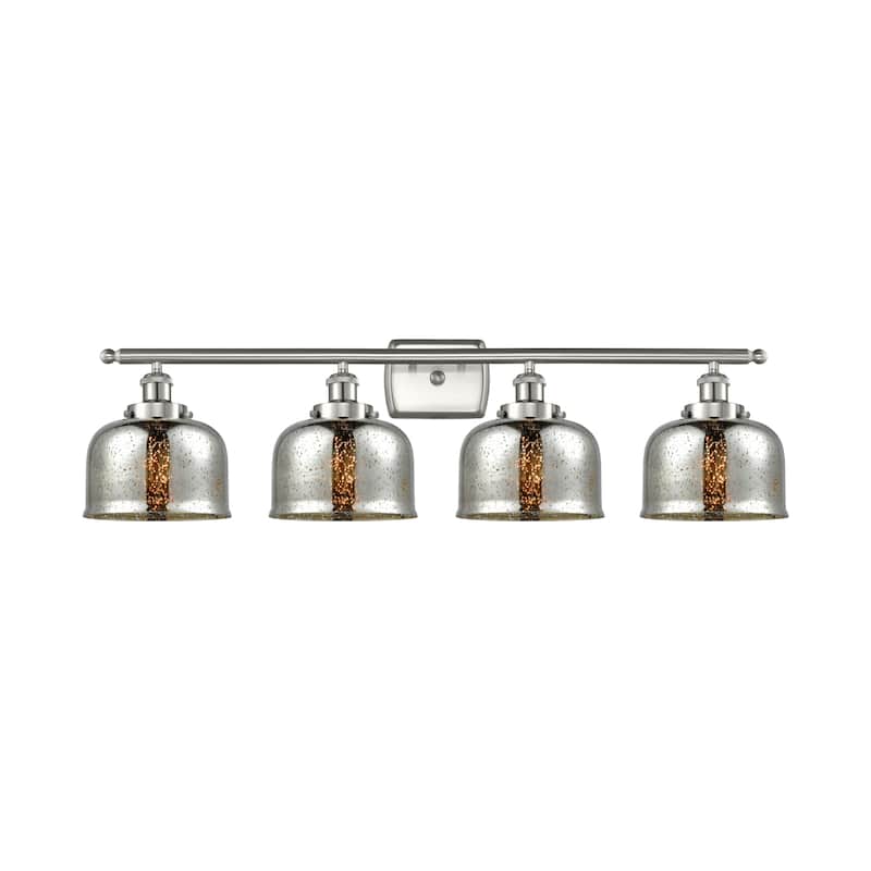 Innovations Lighting 916-4W-11-38 Bell Vanity Bell 4 Light 38" Wide - Brushed Satin Nickel / Silver Plated Mercury