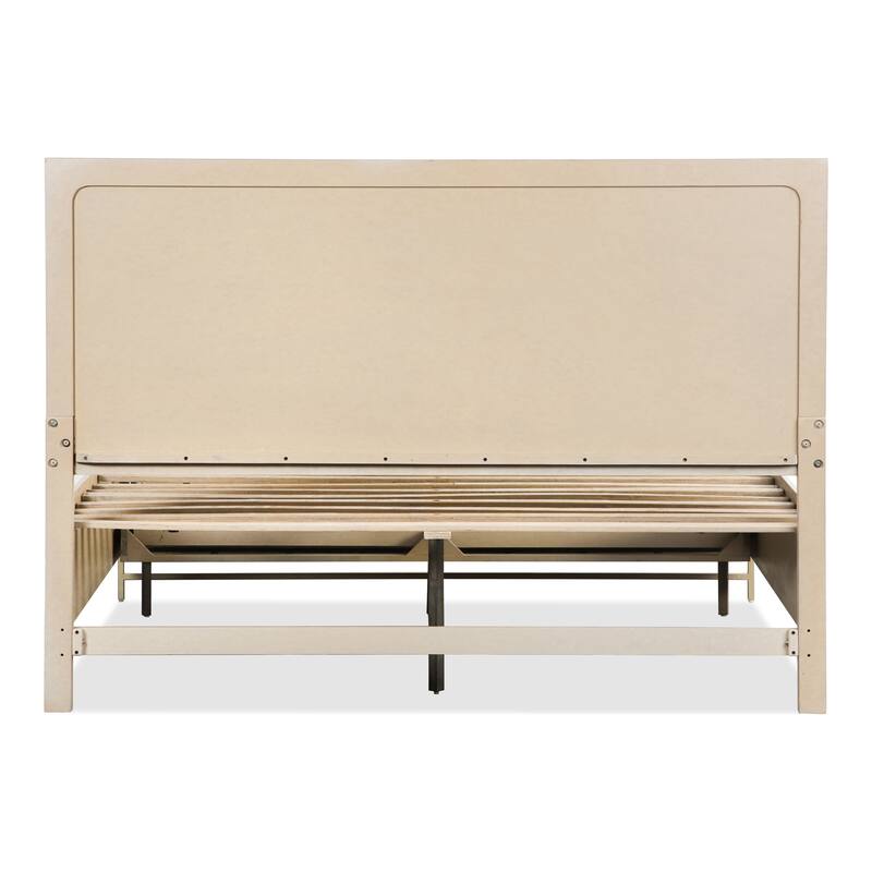 Furniture of America Drayden Transitional Solid Wood Platform Bed Frame with Footboard Drawers