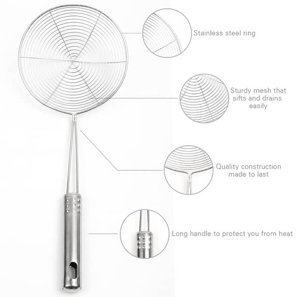 Stainless Steel Wired Boba Scoop – Bubble Tea Pearl Strainer & Skimmer, 2.5 Inch