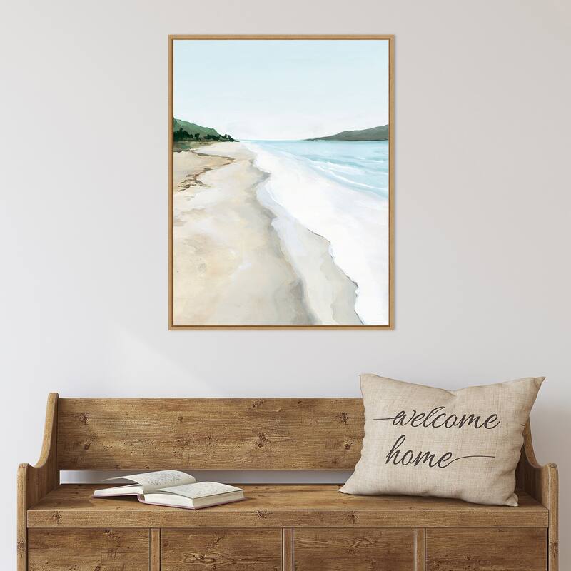 Crash Into Me II (Beach) by Isabelle Z (23 x 30 in.), Framed Canvas Wall Art Print - Sylvie Maple - Sylvie Maple