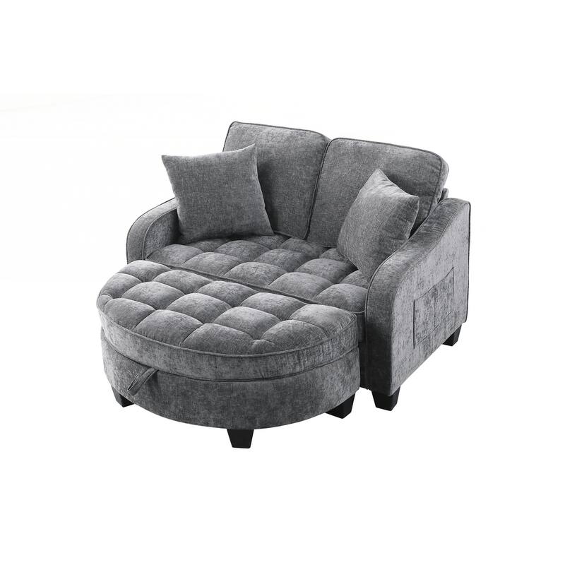 Sofa Comes with Two Small Throw Pillows, Suitable for Living Room and Bedroom