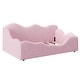 preview thumbnail 8 of 11, Upholstered Toddler Bed with Cloud Design and Safety Guardrails