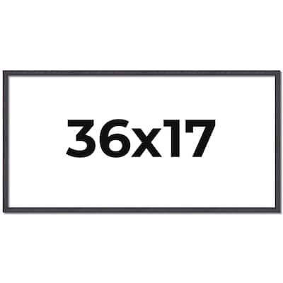 36x17 Frame Brown Solid Wood Picture Frame - Complete Modern Photo