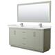 Option Light Green / White Cultured Marble Top / Brushed