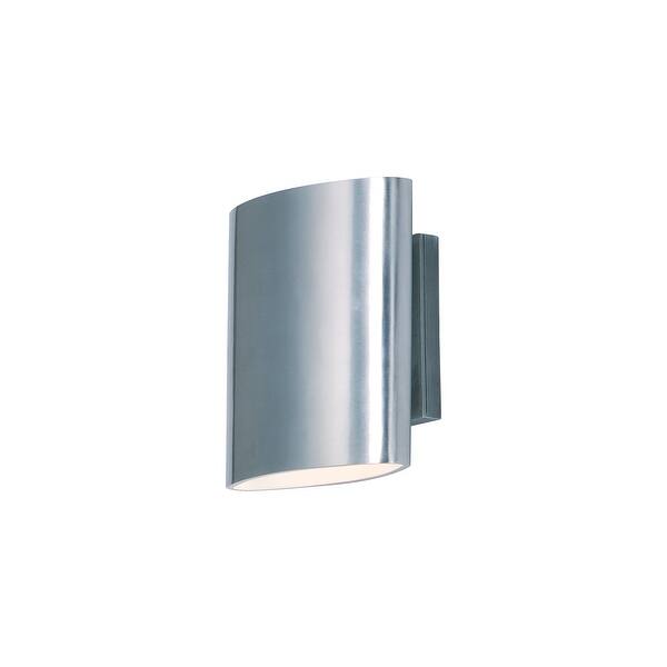 slide 2 of 4, Lightray 6.75" Wide Aluminum Outdoor Wall Light Brushed Aluminum