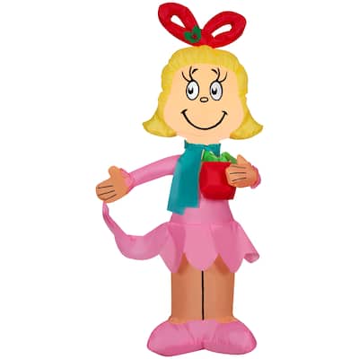 Gemmy Christmas Inflatable Cindy Lou Who, 4 ft Tall