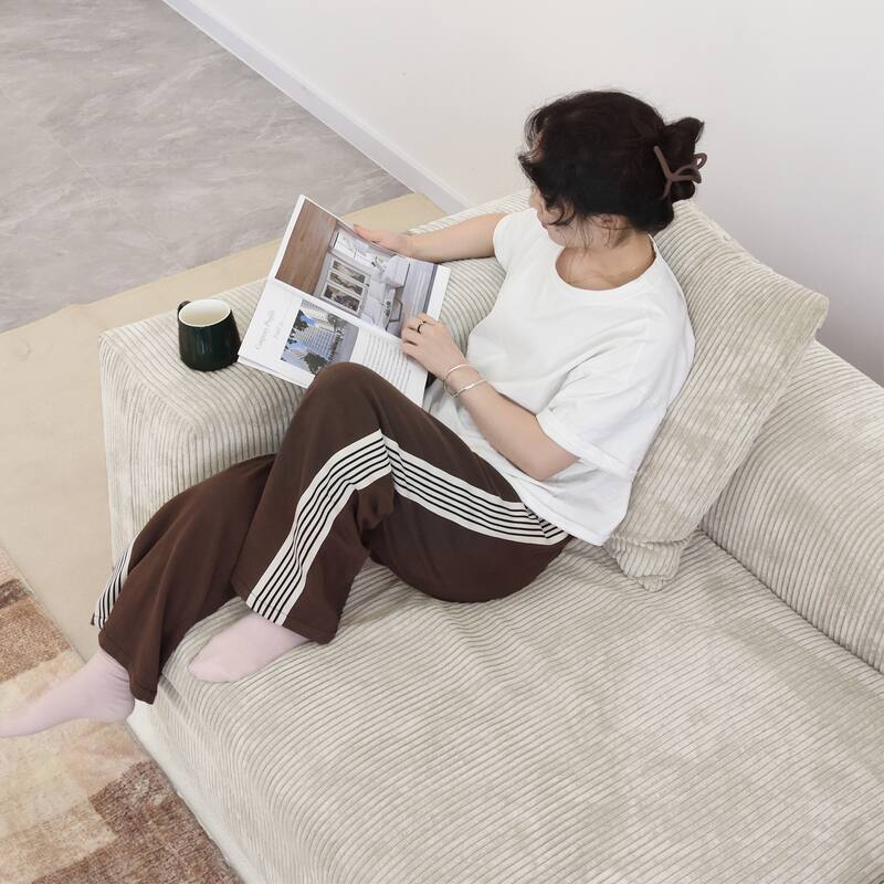 181" Corduroy Modular Sofa