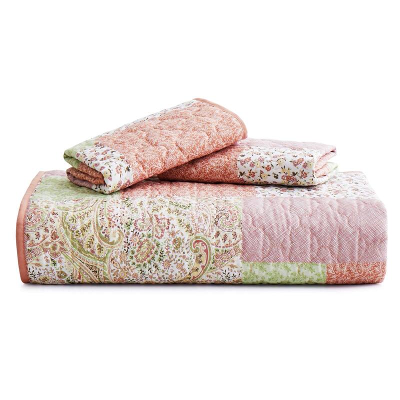 3-Piece Reversible Ultra Lighweight Coverlet Premium Microfiber Bedspread Quilt Set
