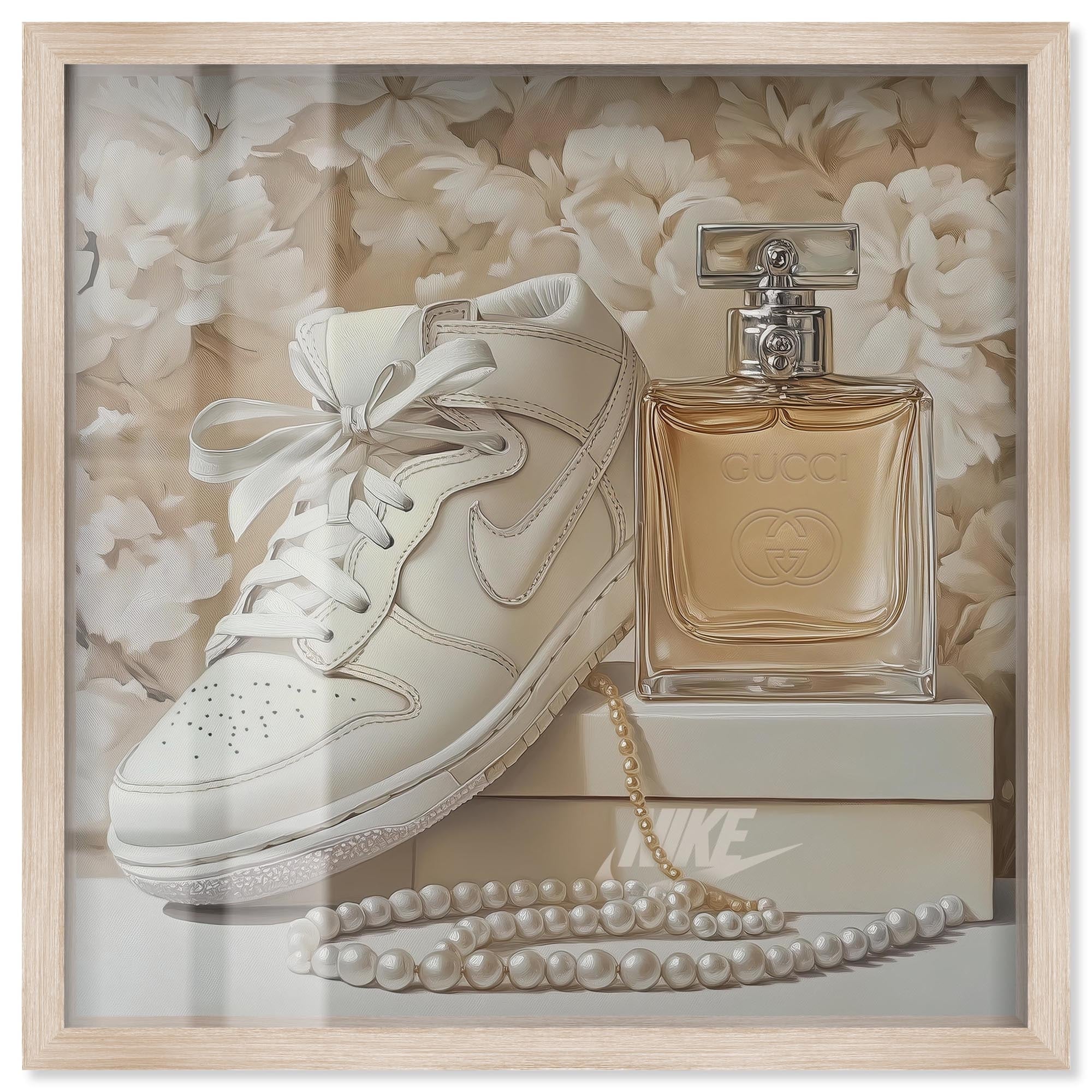 White Sneakers and Pearls Shadowbox by Art Remedy