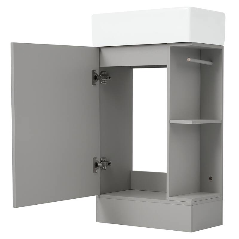 GDFStudio - Amelia Compact Space-Saving Bathroom Vanity