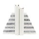 preview thumbnail 14 of 26, Modern Bookends with Marble Finish for Home or Office Decor - Set of 2, 6"