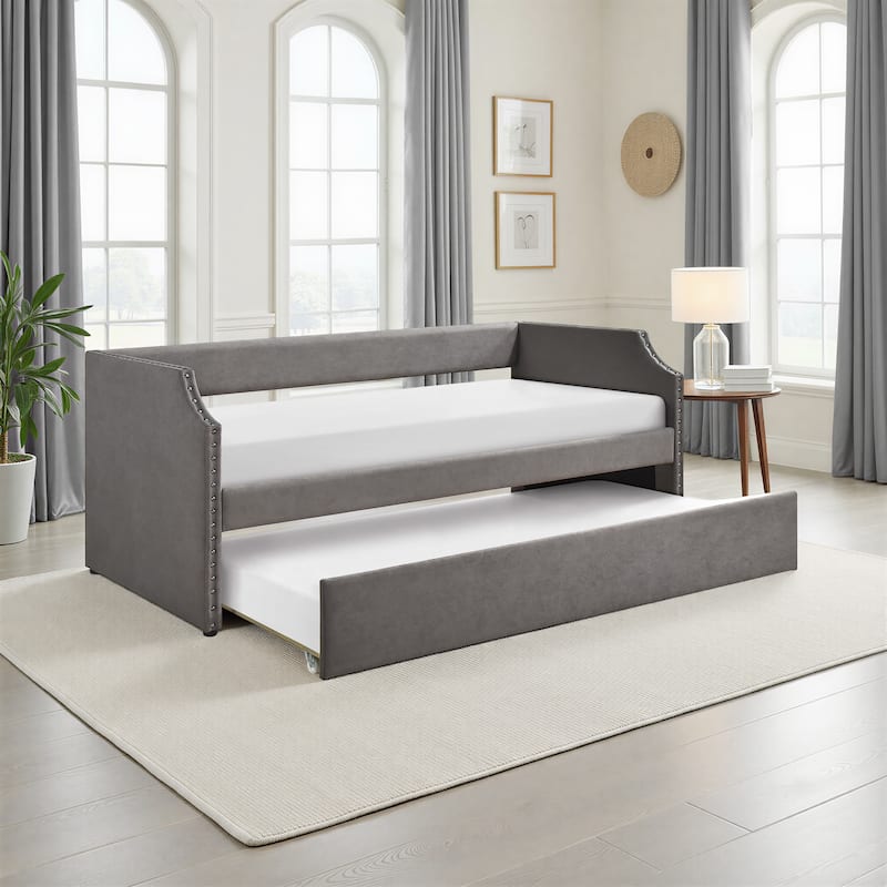 Fremont & Park Leith Textured Fabric Daybed with Trundle