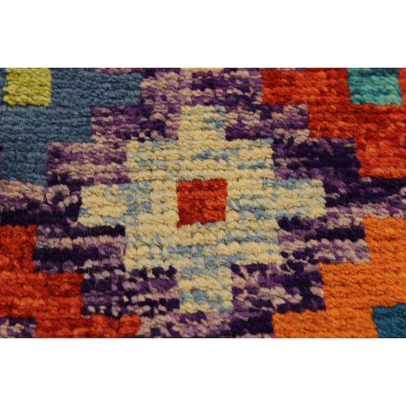 Shabby Chic Balochi Alexander Purple/Rust Hand Knotted Wool Rug - 3'3'' x 5'0''