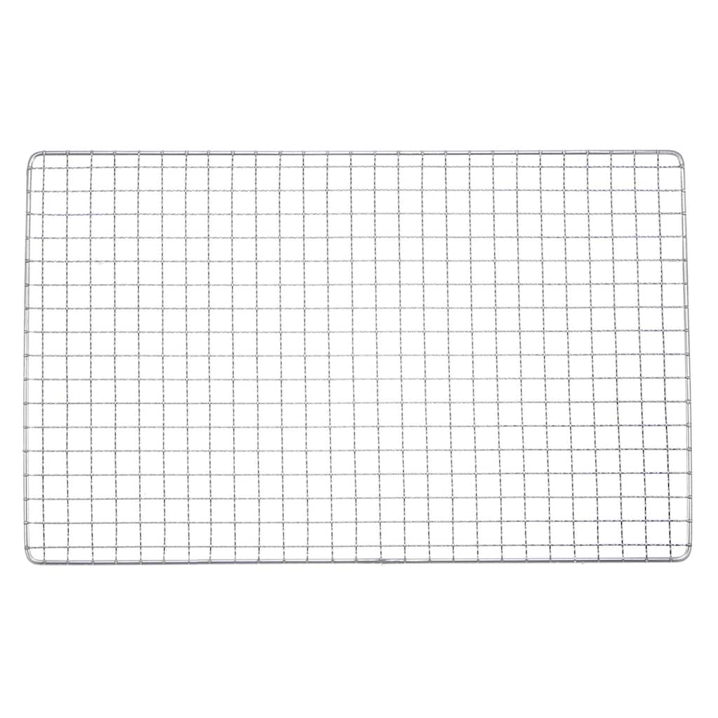 2pcs Square BBQ Grill Net 15.4"x9.4" Stainless Steel Barbecue Mesh for Baking