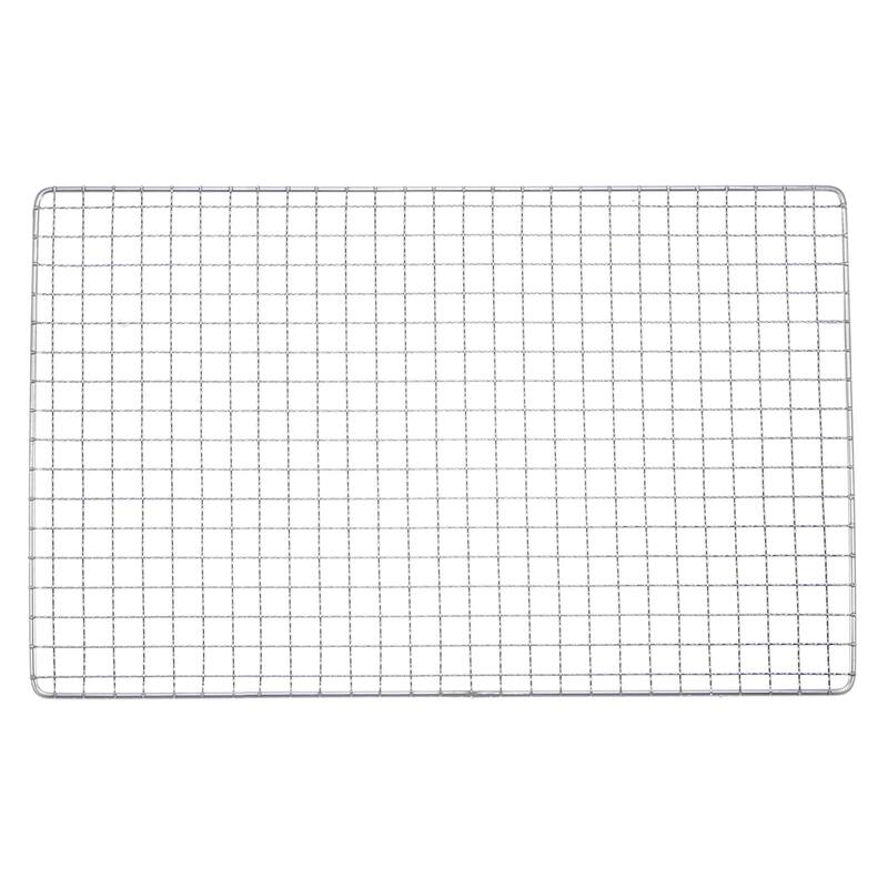 Square BBQ Grill Net 15.4"x9.4" Stainless Steel Barbecue Mesh for Baking