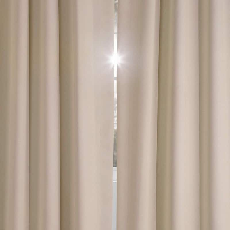 Exclusive Fabrics Eggnog Room Darkening Curtain Panel (2 Panels)