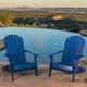 Hanlee Outdoor Rustic Acacia Wood Folding Adirondack Chair (Set of 2) by Christopher Knight Home - Navy Blue