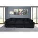 Option Black with 2 Armless Chairs and 1 Ottoman