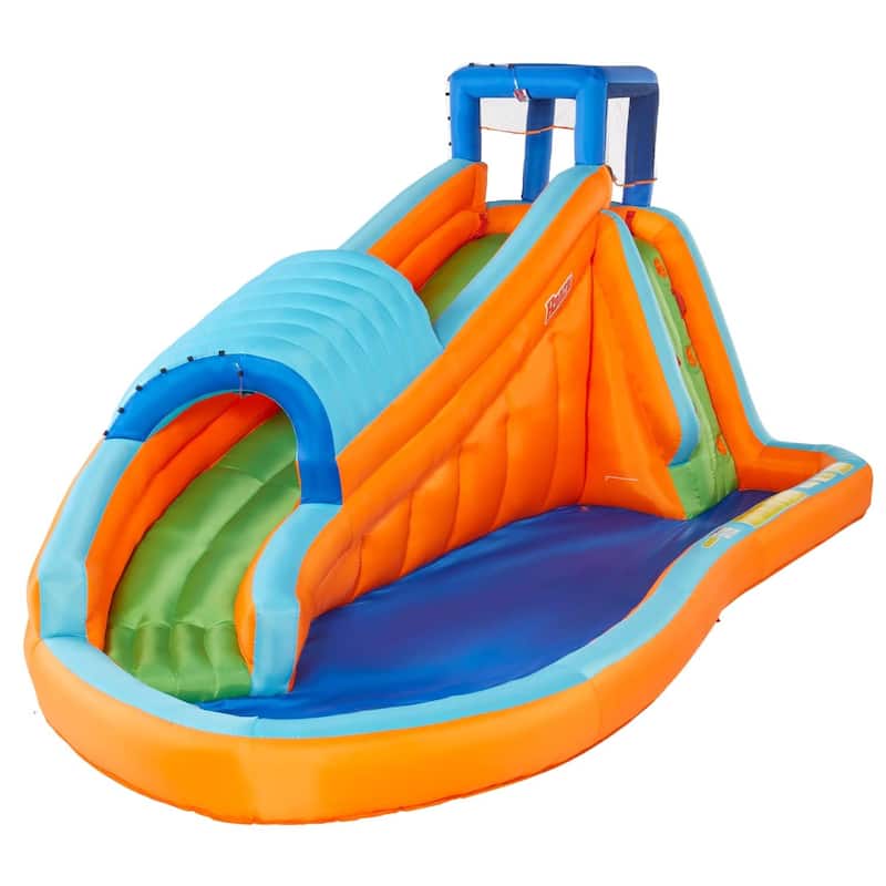 Banzai Surf Rider Kids Inflatable Outdoor Backyard Aqua Water Slide Splash Park - 55.1
