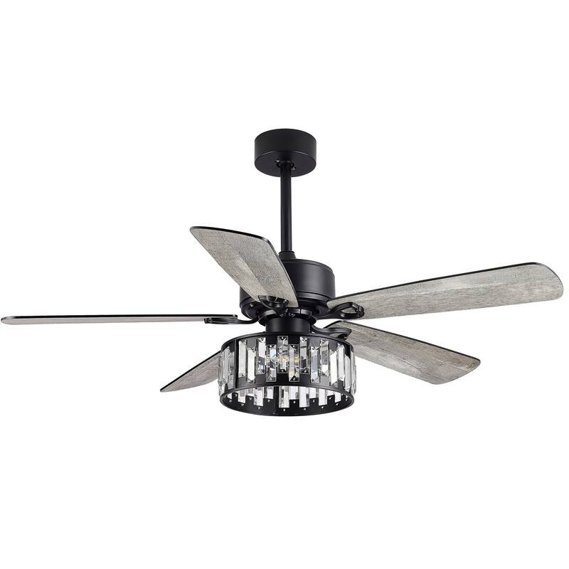 52 Inch Farmouse Ceiling Fan with Light Kit and Remote Included(5-blade)